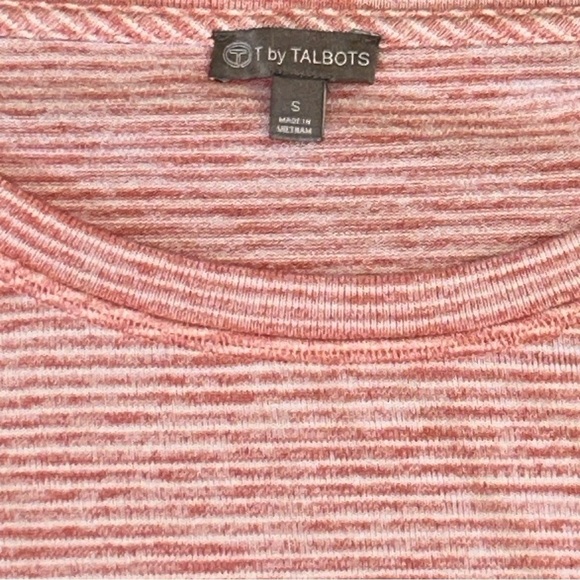 Chic Pink Striped Dress T By Talbots - Picture 9 of 9